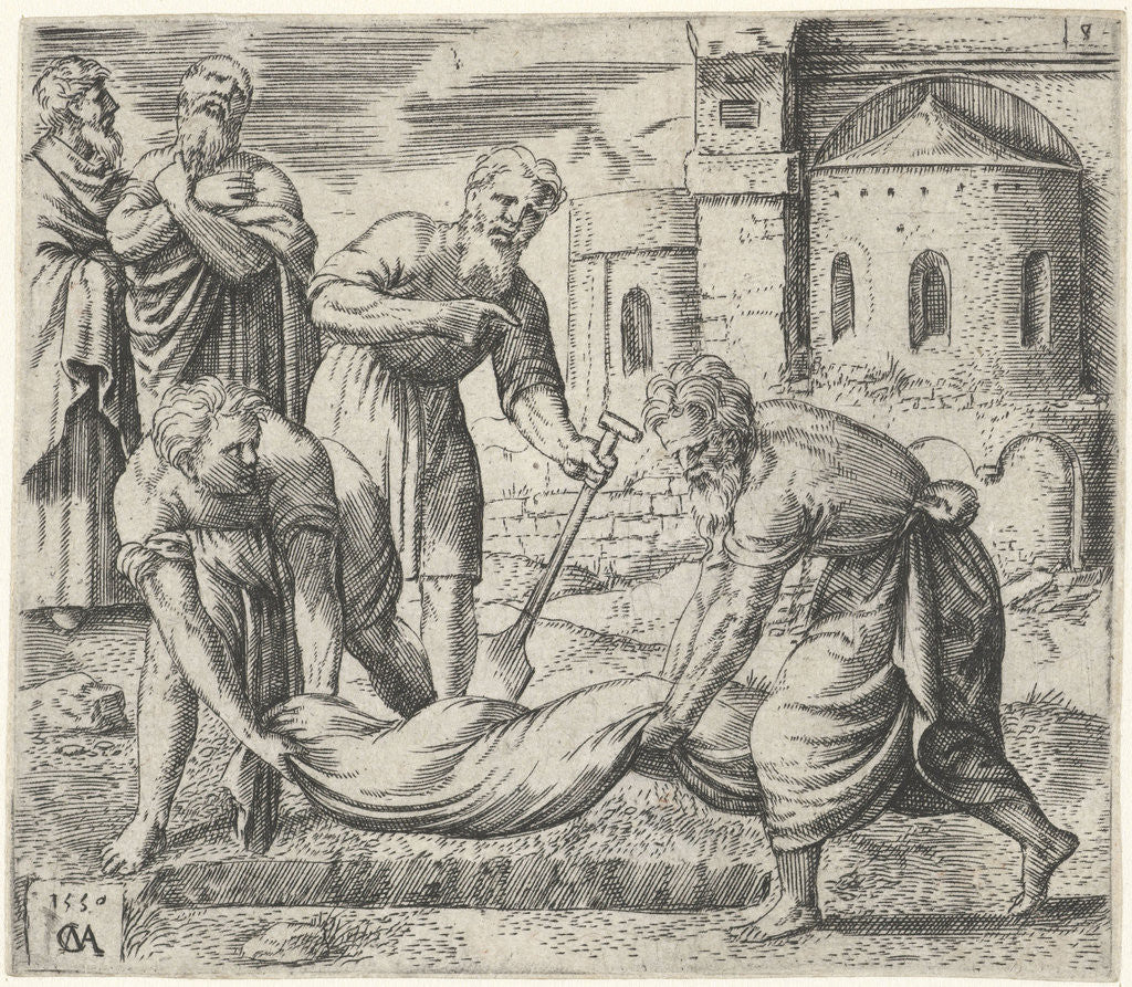 Detail of Funeral of John the Baptist by Cornelis Massijs