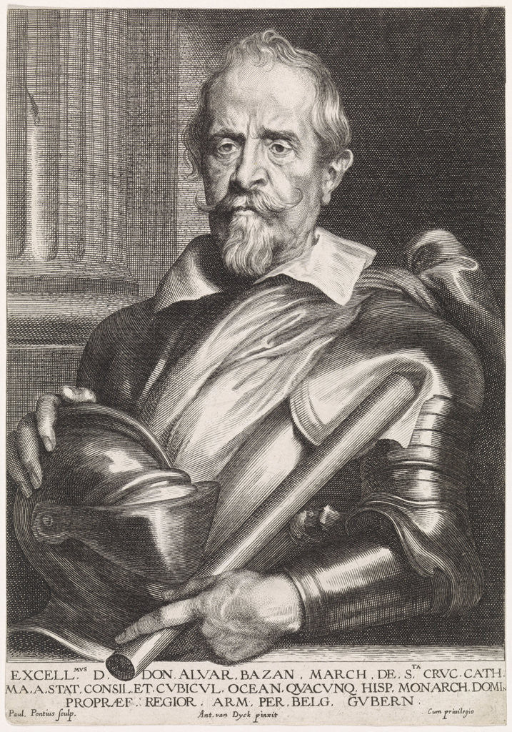 Detail of Portrait of Commander Don Álvaro de Bazán by Paulus Pontius