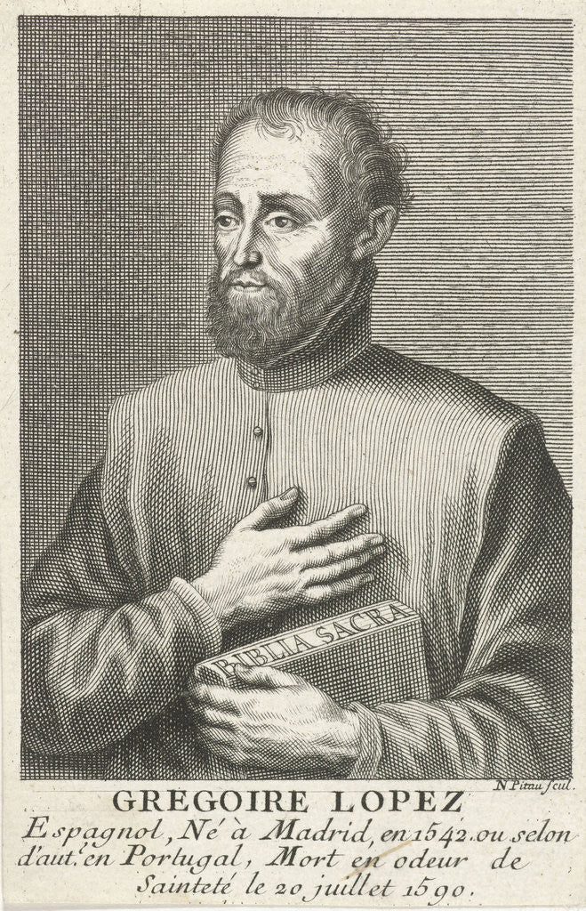 Detail of Portrait of Gregoire Lopez by Nicolas Pitau I