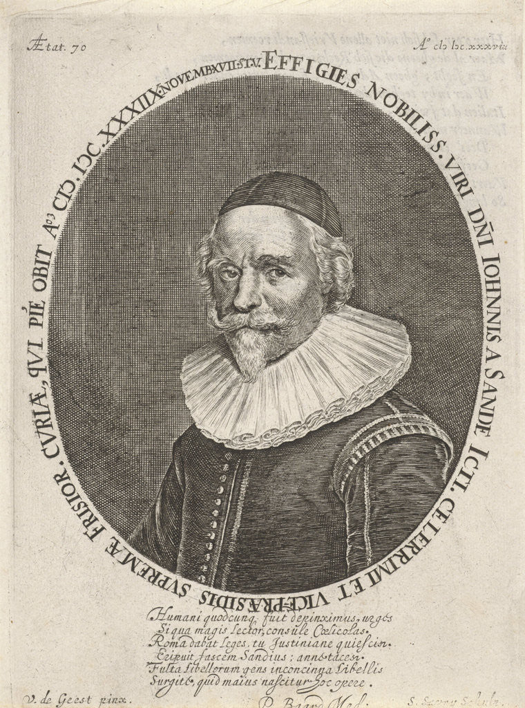 Detail of Portrait of the Advocate Johan van den Sande by Sydtse Rinnerts Arumtsma