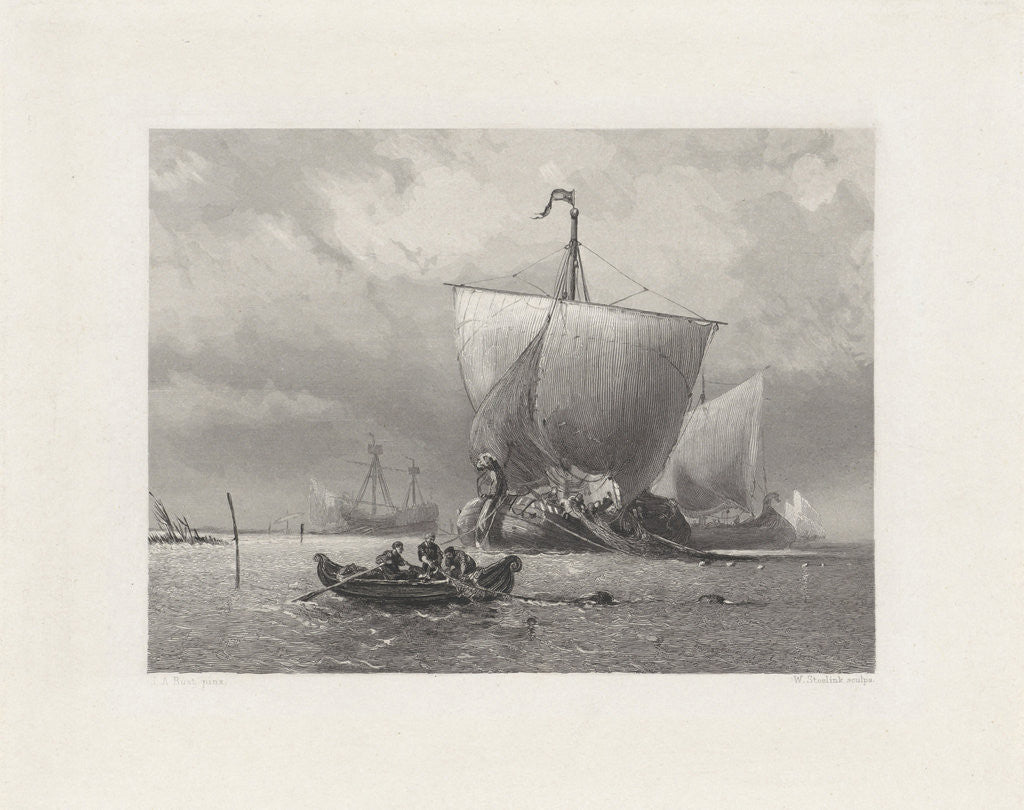 Detail of Herring Fishery in the 12th century by Albertus Willem Sijthoff