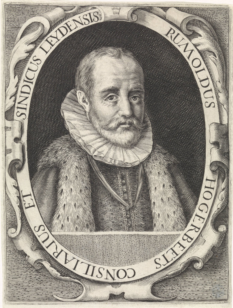 Detail of Portrait of Rombout Hogerbeets by Crispijn van de Passe I