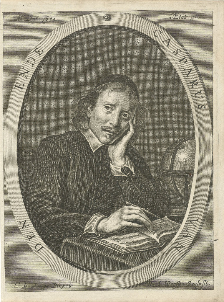 Detail of Portrait of Caspar van den Ende by Reinier van Persijn