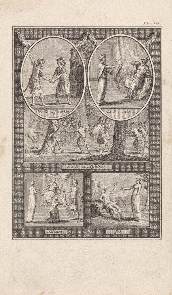 Detail of Sheet with five biblical scenes by Kuijper & van Vliet