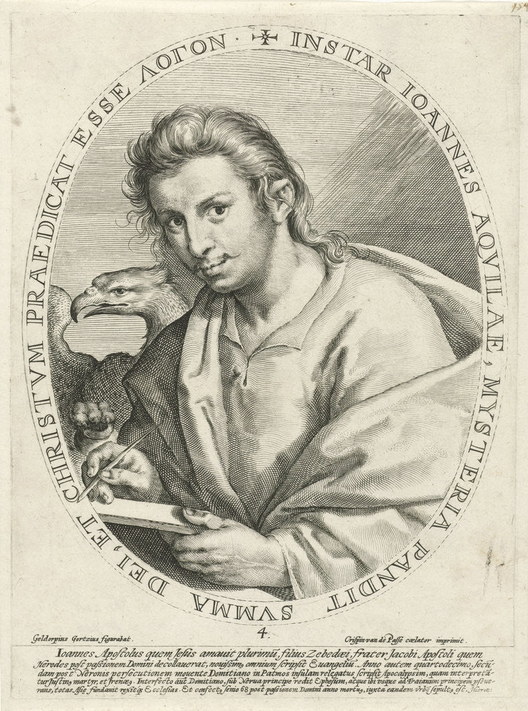 Detail of Evangelist John by Crispijn van de Passe I
