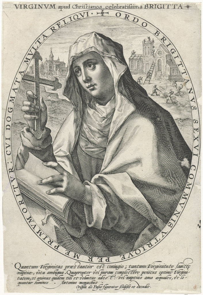 Detail of Saint Bridget of Sweden by Crispijn van de Passe I
