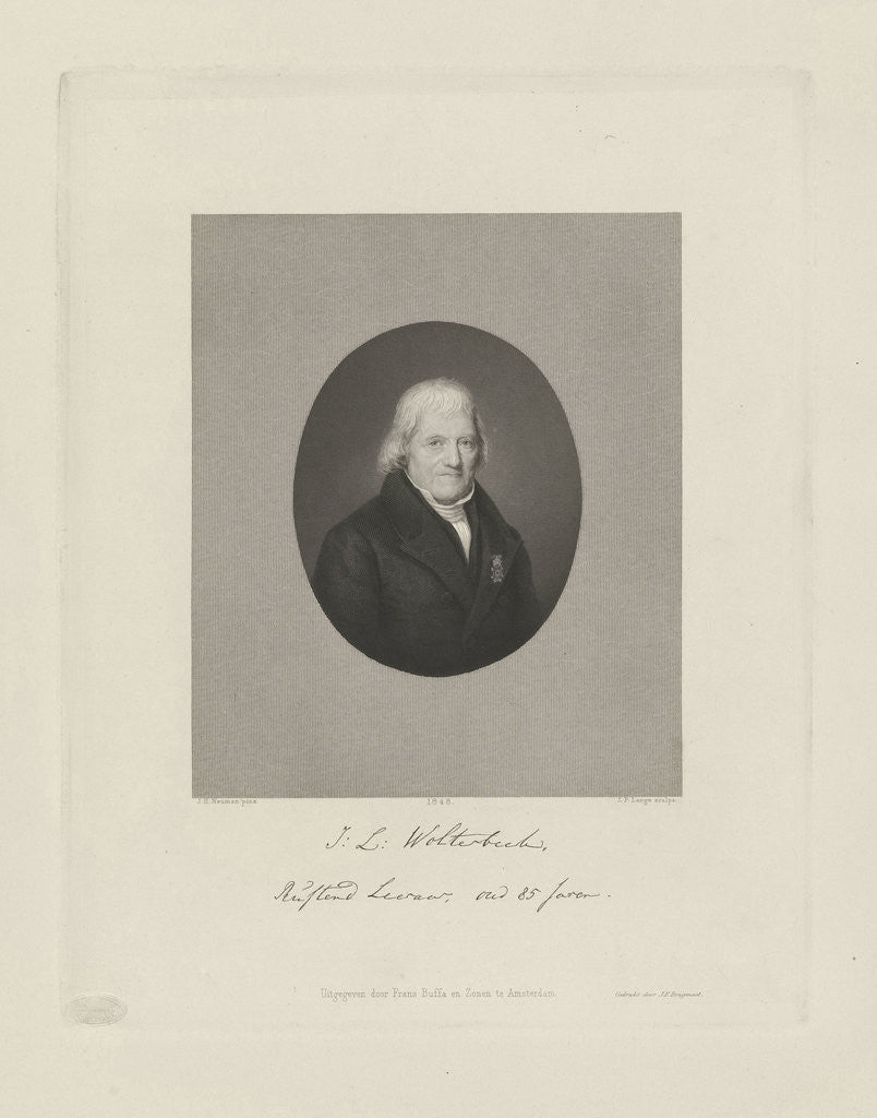 Detail of Portrait of Johannes Leonardus Wolterbeek by Frans Buffa en Zonen