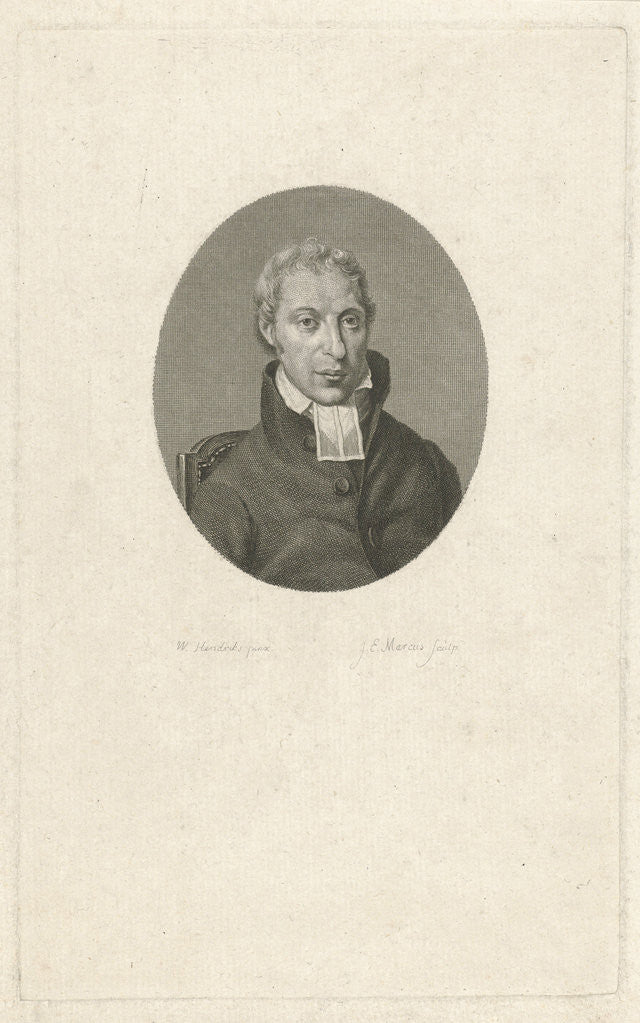 Detail of Portrait of John Cristianus Vorstman by Jacob Ernst Marcus