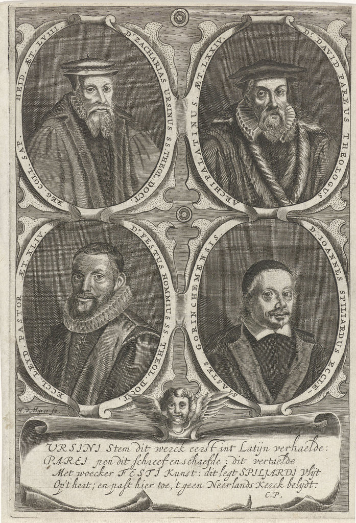 Detail of Portraits of Zacharias Ursinus by Festus Hommius and John Spiljardus
