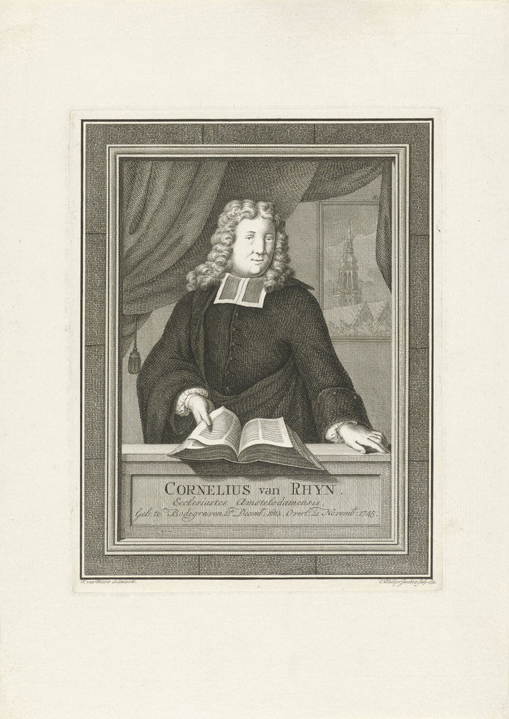 Detail of Portrait of Cornelius van Rhijn by Caspar Jacobsz. Philips