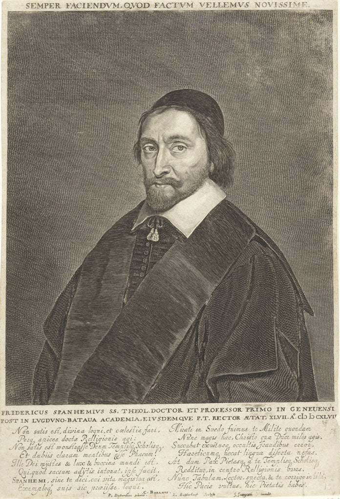 Detail of Portrait of Frederick Spanheim by Johannes Tangena