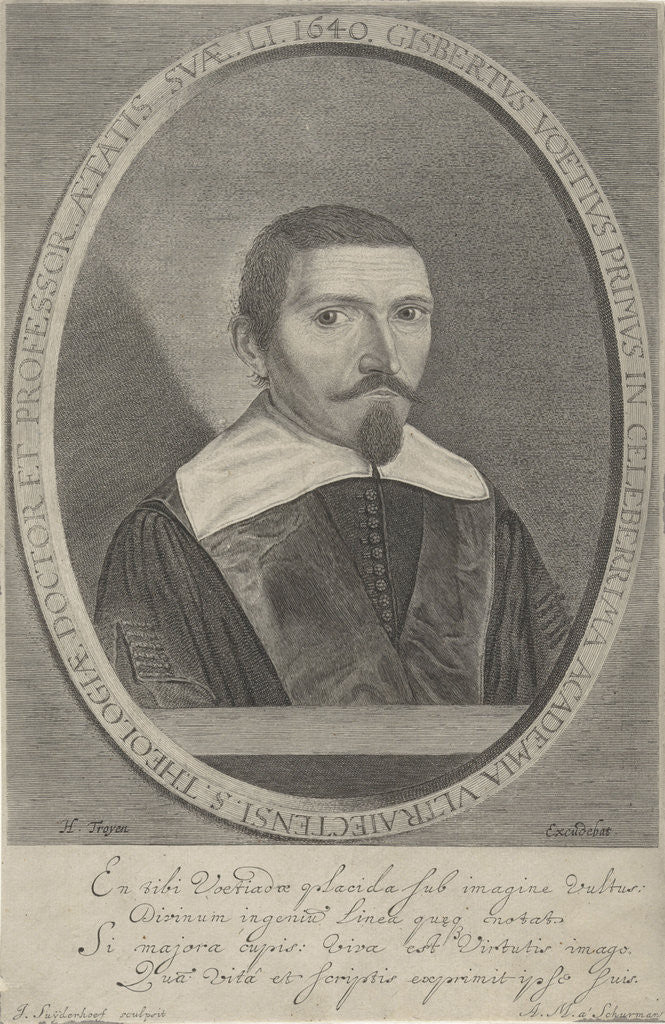 Detail of Portrait of Gijsbert Voet by Hendric Troyen
