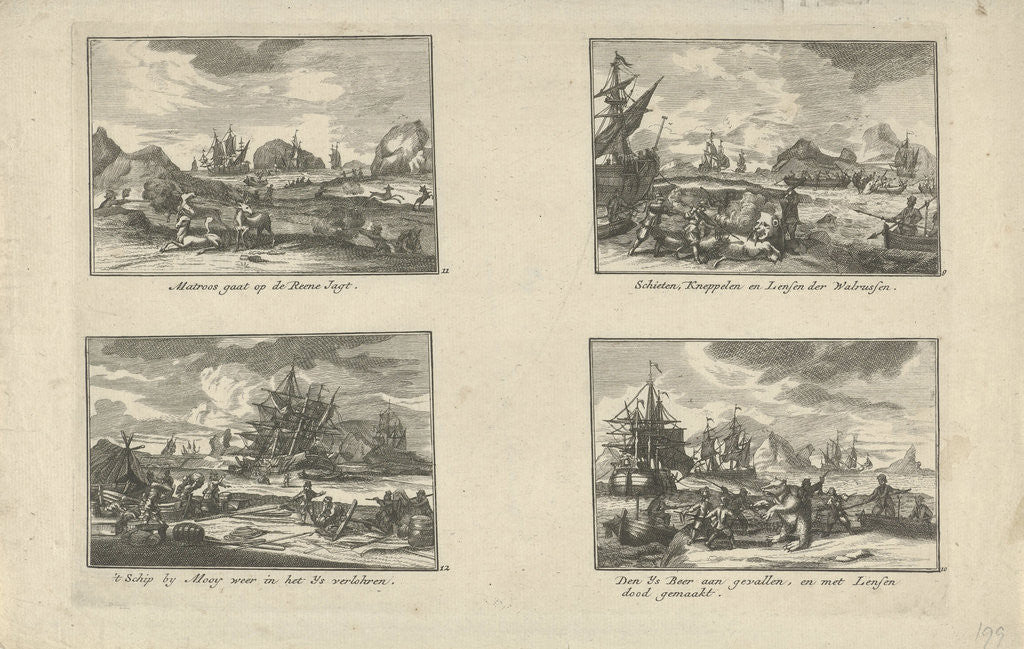 Detail of Yacht in the sea ice by Sieuwert van der Meulen