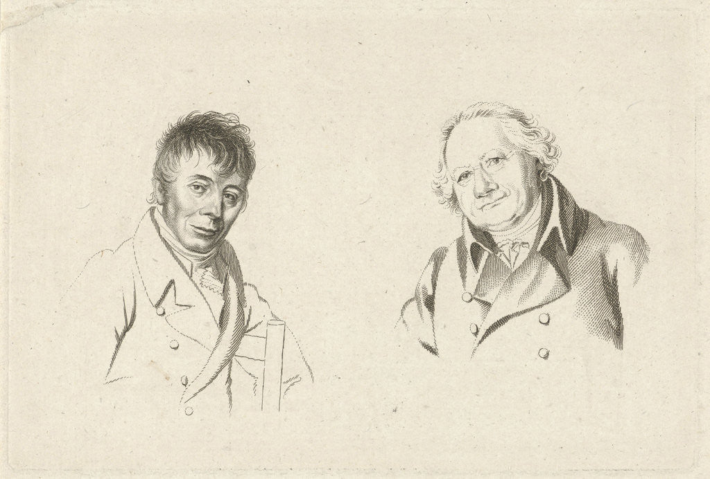 Detail of Portraits of Daniel Dupré and Christiaan Welmeer by Hendrik Willem Caspari