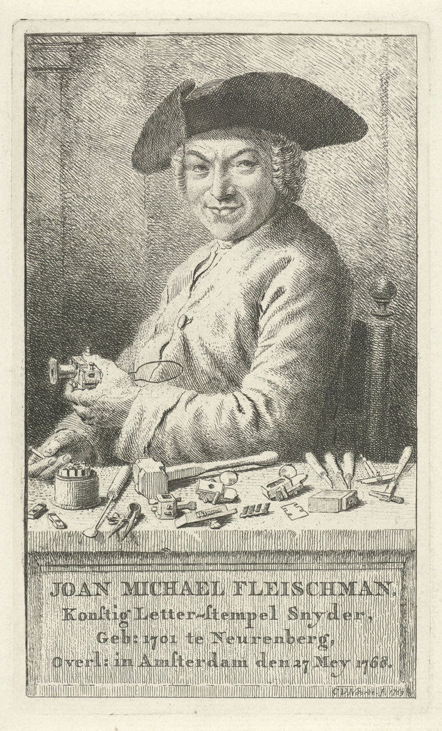 Detail of Portrait of Joan Michael Fleischman by Cornelis van Noorde