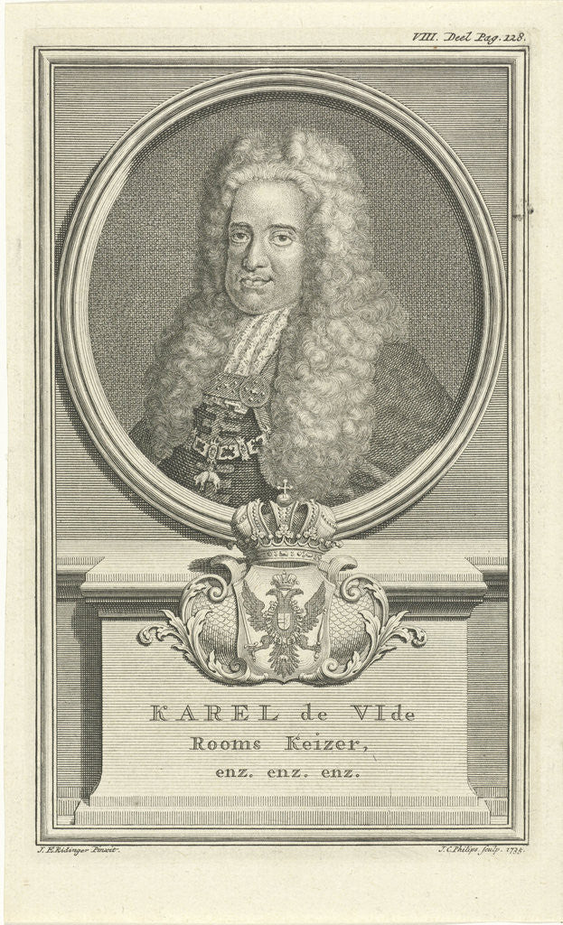 Detail of Portrait of Charles VI by Jan Caspar Philips