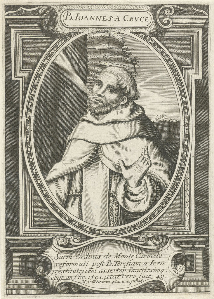 Detail of Portrait of St. John the Cross by Michel van Lochom