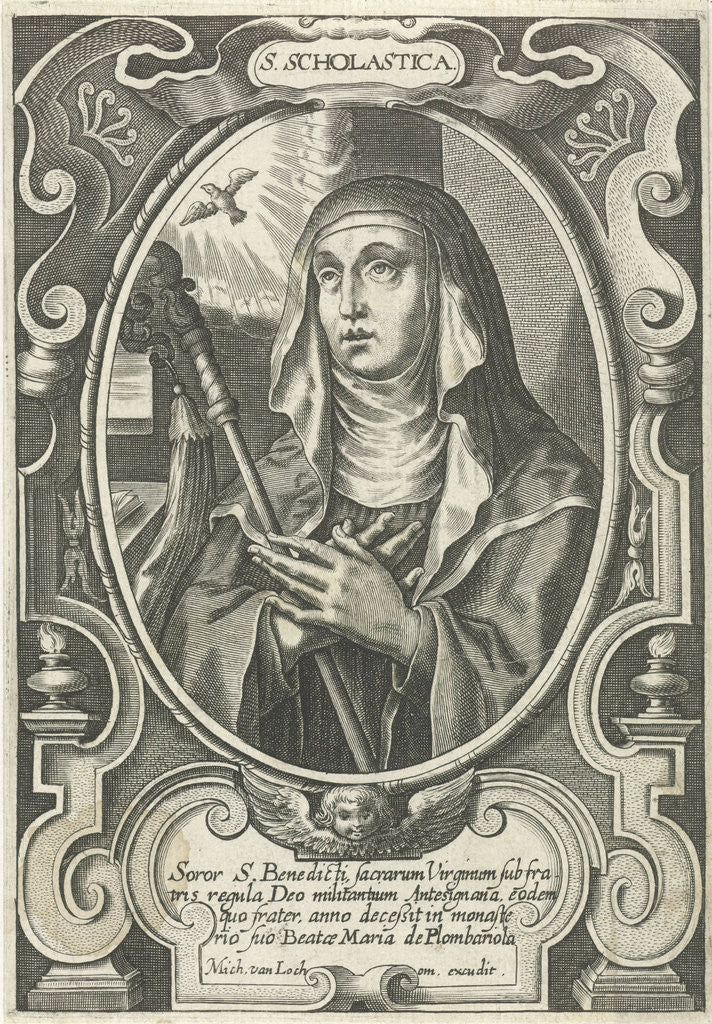 Detail of Portrait of H. Scholastica by Michel van Lochom