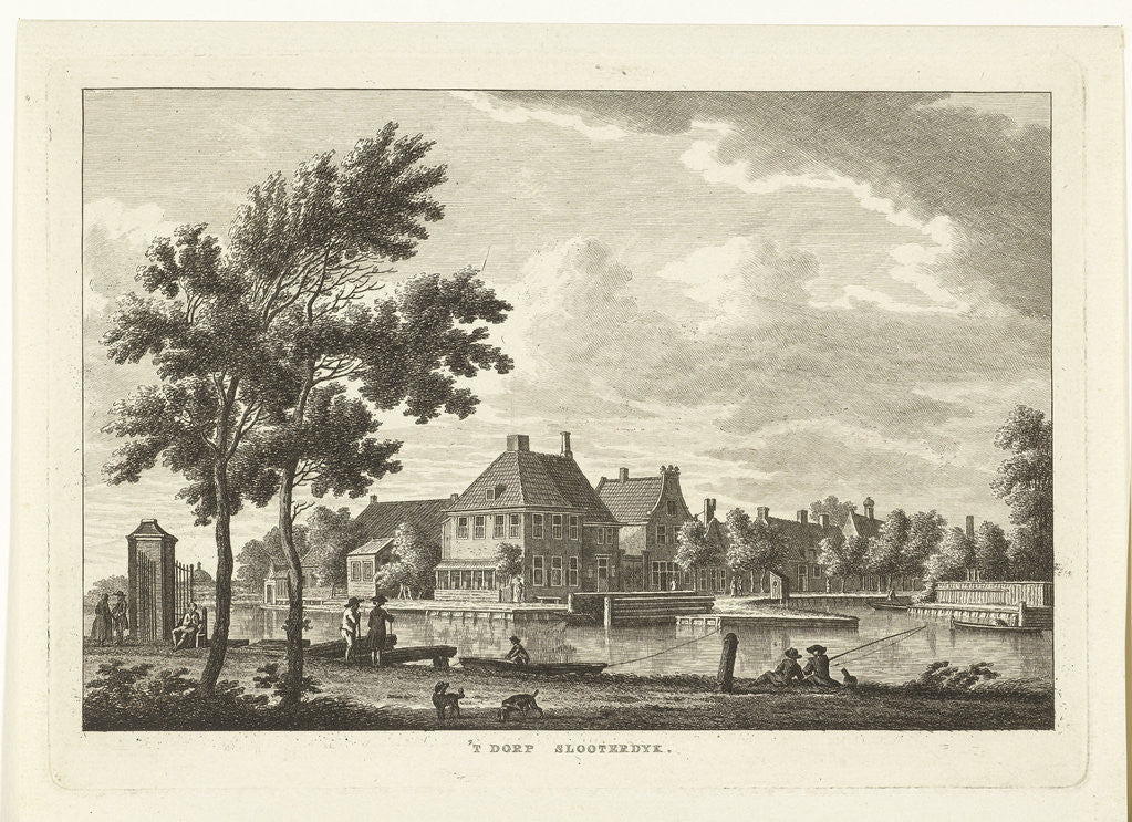 Detail of View village Sloterdijk to Haarlemmer trekvaart The Netherlands by Jan Bulthuis