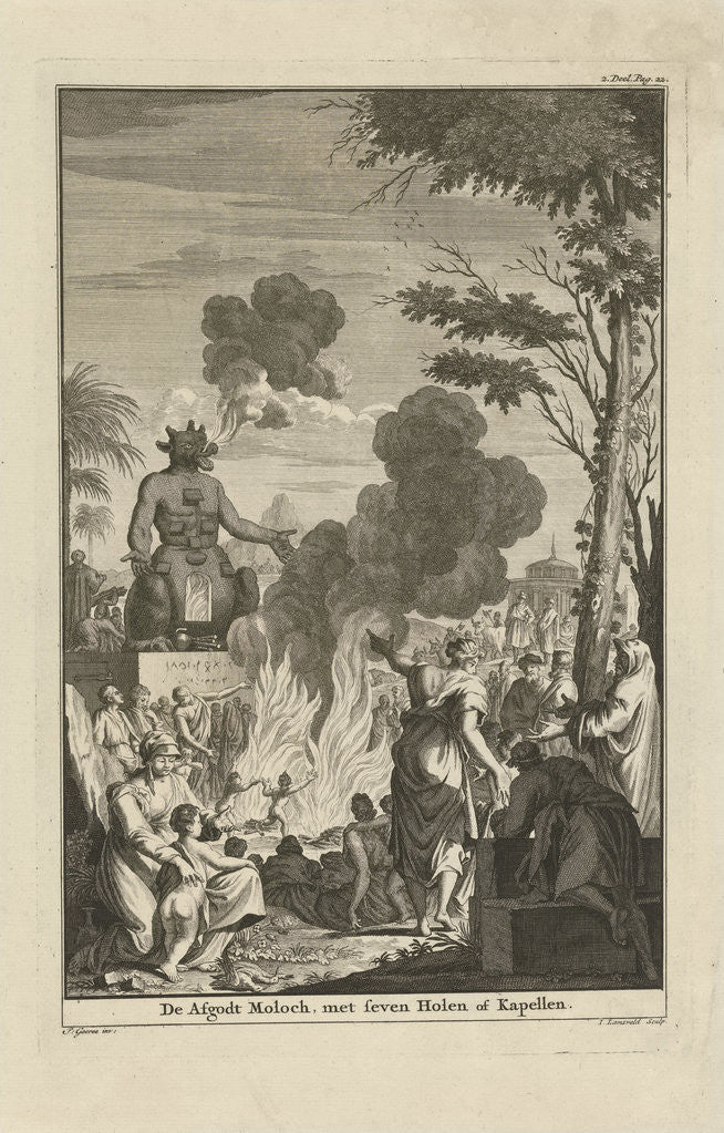 Detail of Human sacrifice to the idol Moloch by Jan Lamsvelt