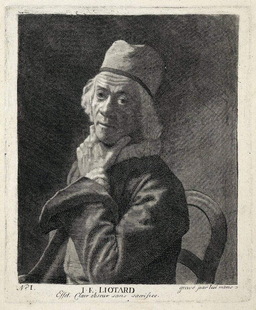 Detail of Self Portrait by Jean-Etienne Liotard