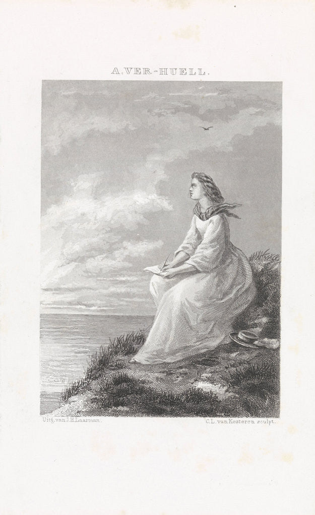 Detail of Writing on the beach by J.H. Laarman