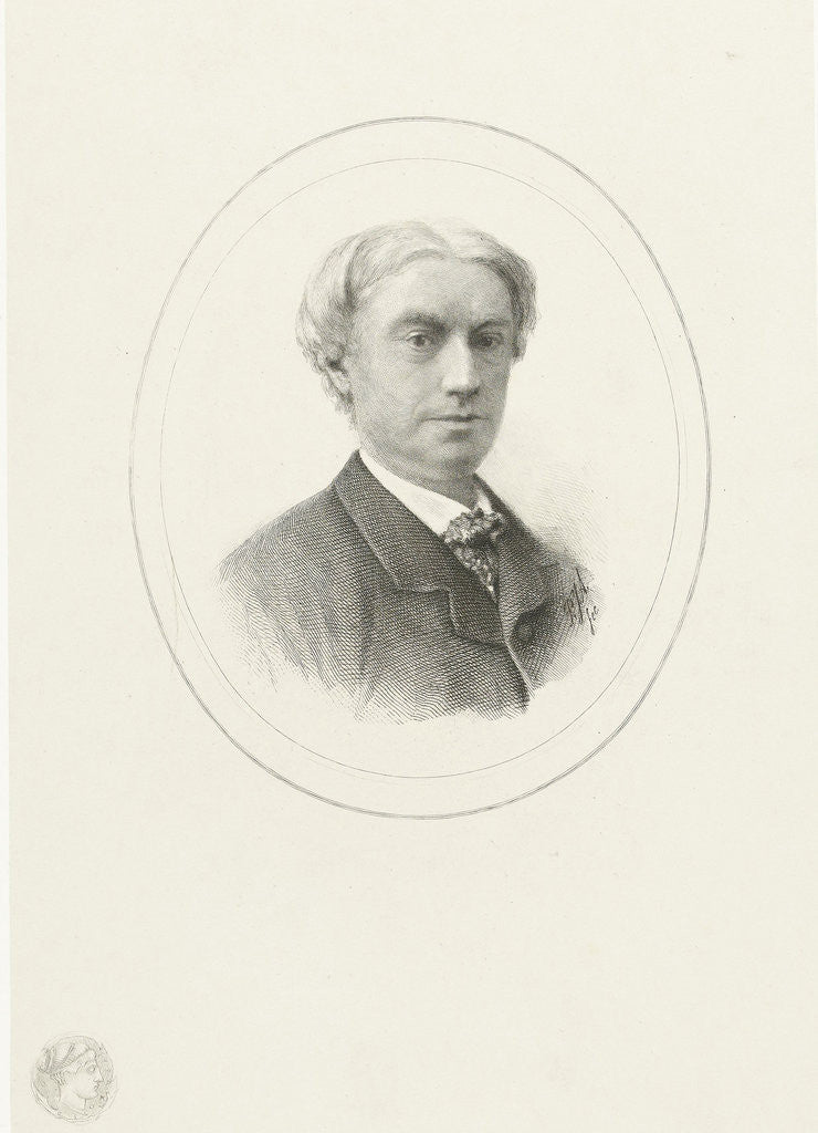 Detail of Portrait of Carel Vosmaer by Petrus Johannes Arendzen