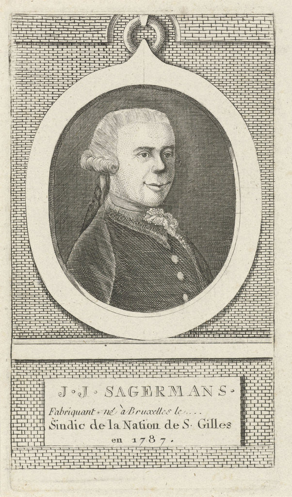 Detail of Portrait of J. J. Sagermans by J.F. De La Rue