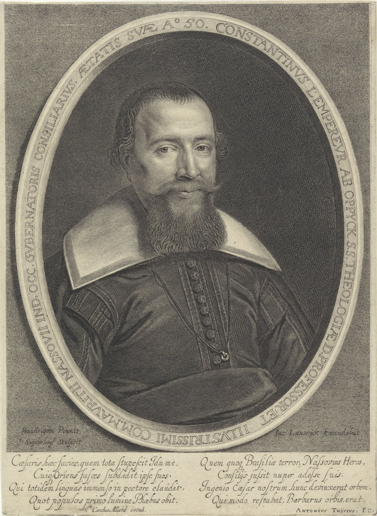 Detail of Portrait of Constantijn van Oppyck l'Empereur by Carel Allard