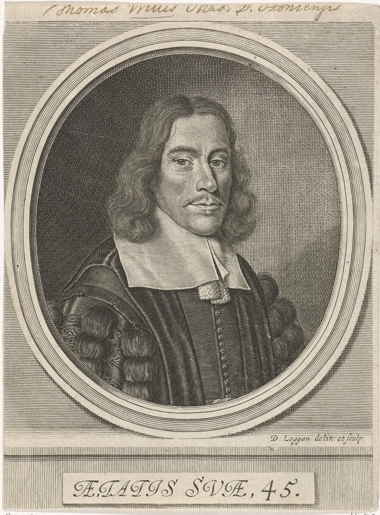 Detail of Portrait of Thomas Willis by David Loggan