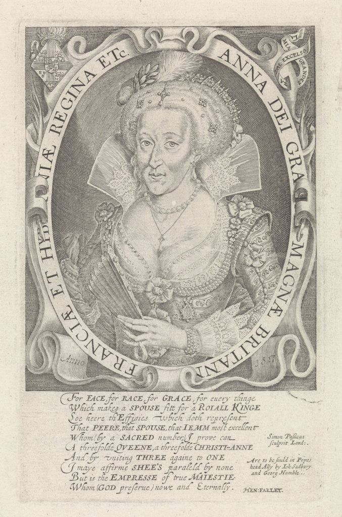 Detail of Bust Portrait of Anne of Denmark by Anonymous