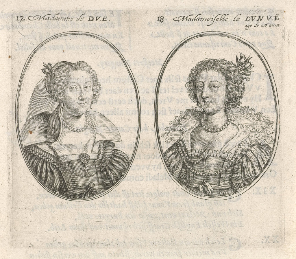 Detail of Portraits of two courtesans by Crispijn van de Passe II