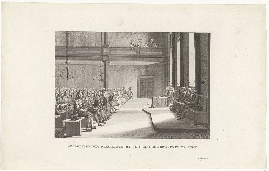 Detail of Church service of the Brethren in Zeist The Netherlands by Abraham Pietersz. Hulk