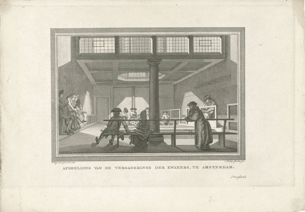 Detail of Meeting of Quakers by Caspar Jacobsz. Philips