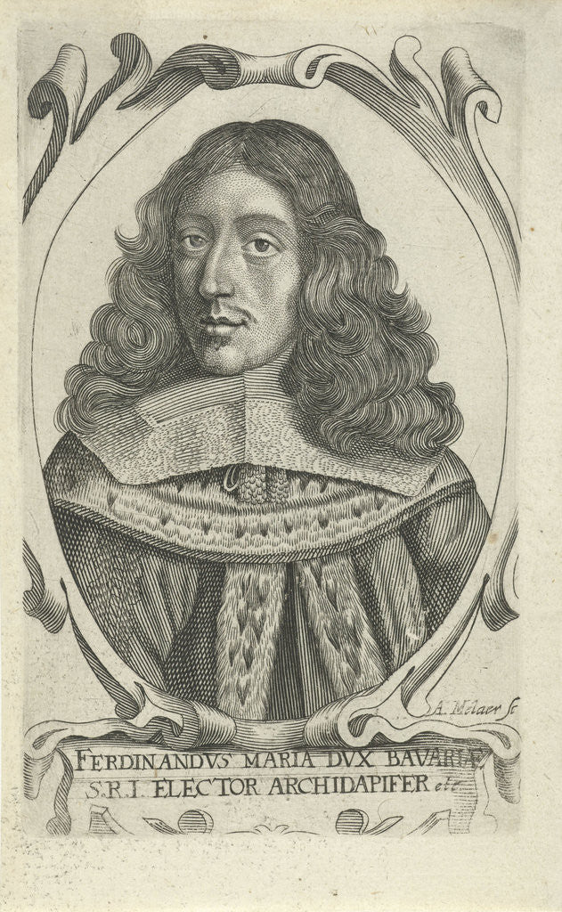 Detail of Portrait of Prince Ferdinand Maria van Beieren by Adriaen Millaert