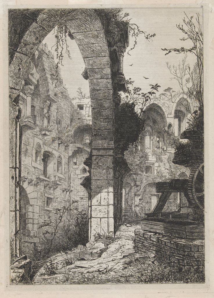 Detail of Ruin Castle Feltz by Martinus Antonius Kuytenbrouwer Jr