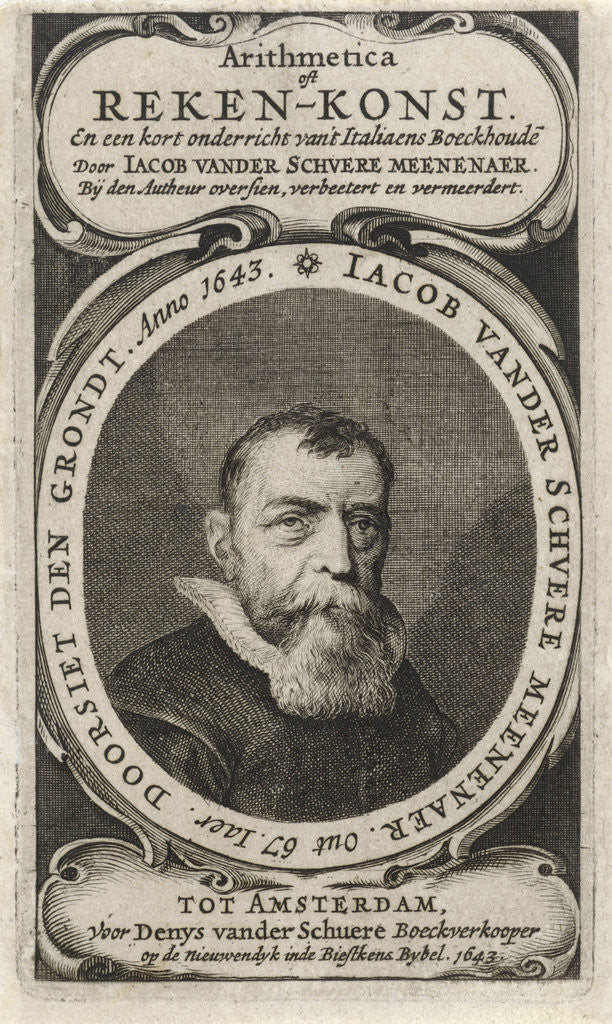 Detail of Portrait of Jacob van der Schuere by Denijs Verschuere