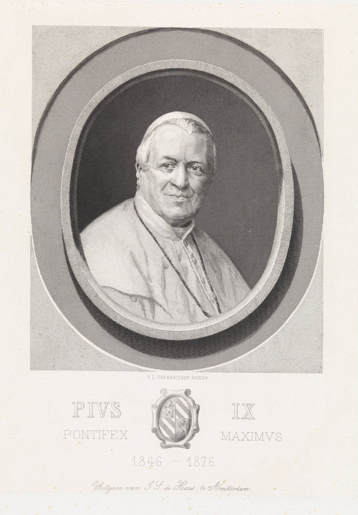 Detail of Portrait of Pope Pius IX by I.S. de Haas