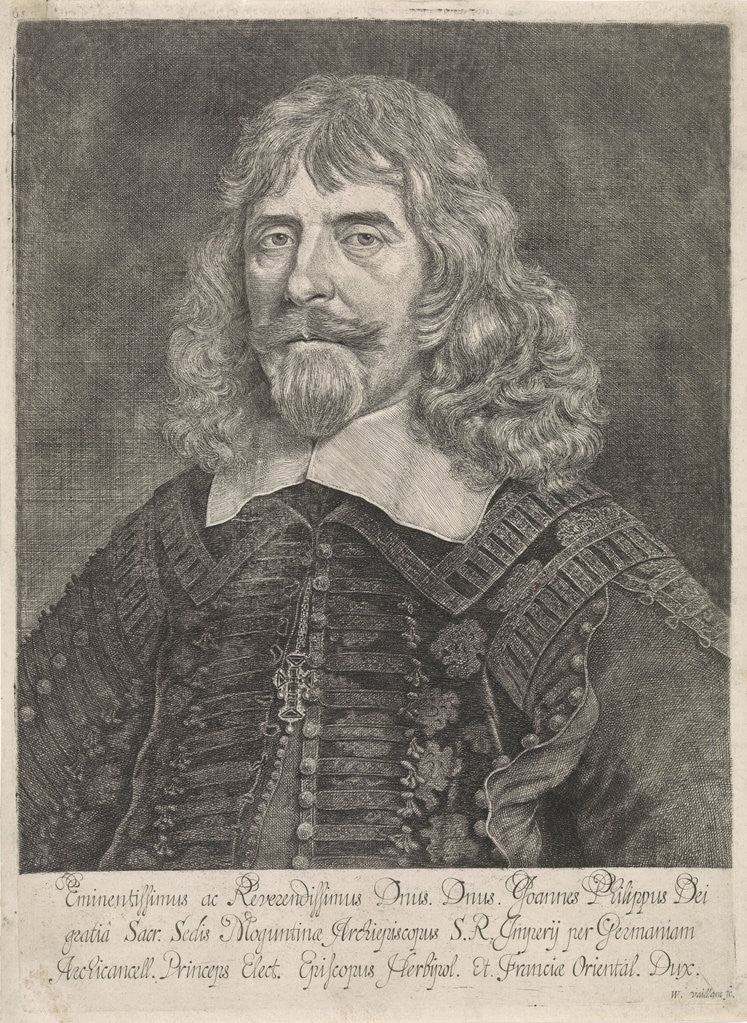 Detail of Portrait of Johann Philipp von Schönborn by Wallerant Vaillant