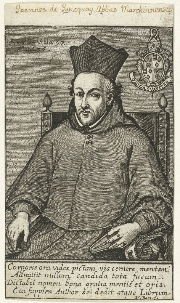 Detail of Portrait of Jean du Joncquoy at the age of 57 by Martin Baes