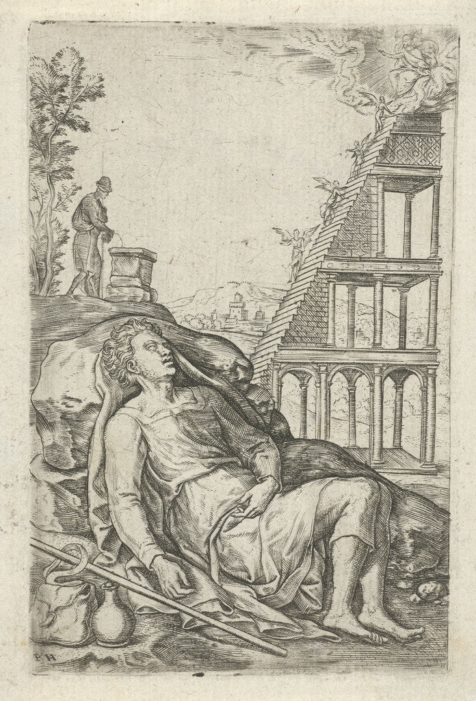 Detail of Jacob's Dream by Pieter van der Borcht I