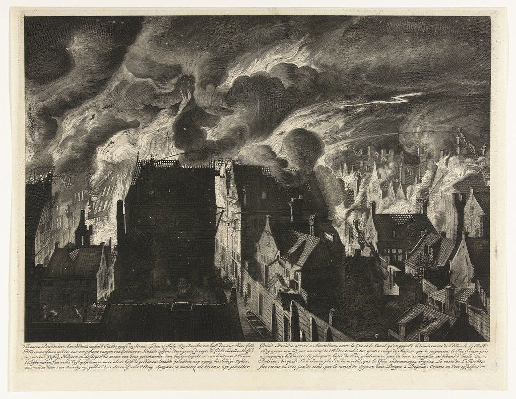 Detail of Fire on the Elandsgracht in Amsterdam by Jan Rieuwertsz. II