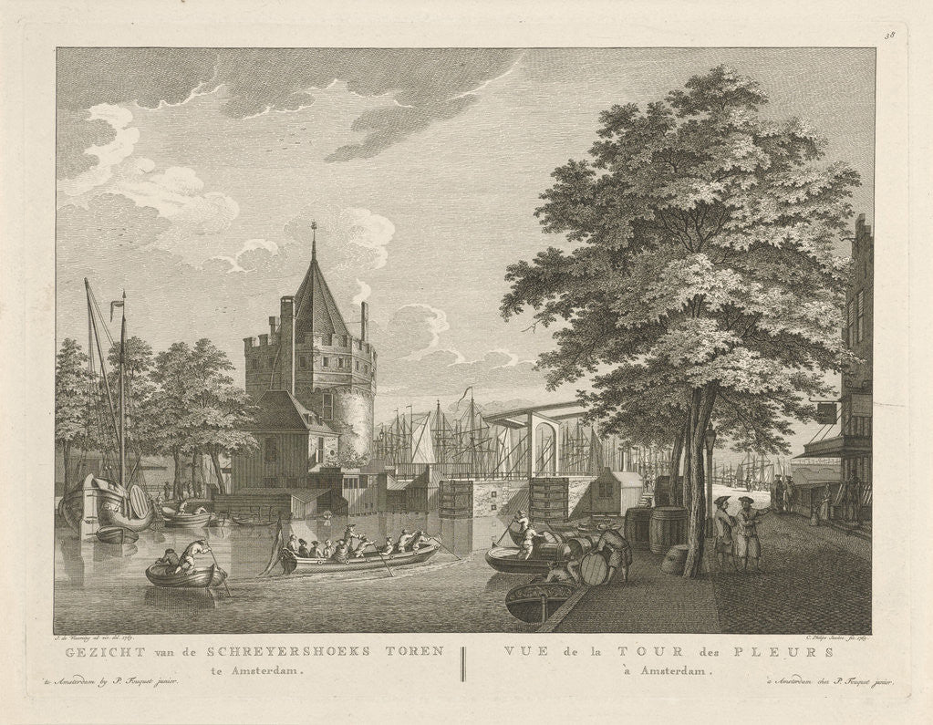 Detail of View of the Schreierstoren Amsterdam by Pierre Fouquet
