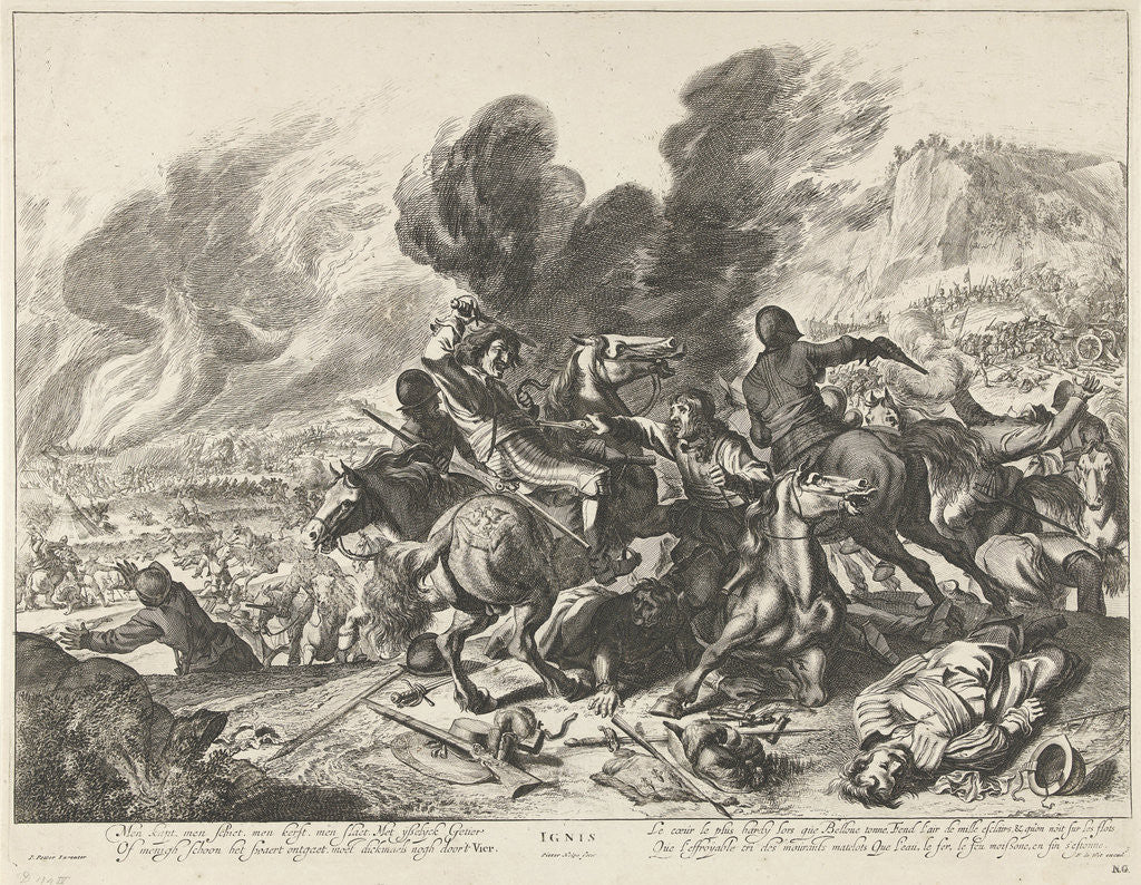 Detail of Battle by Frederik de Wit