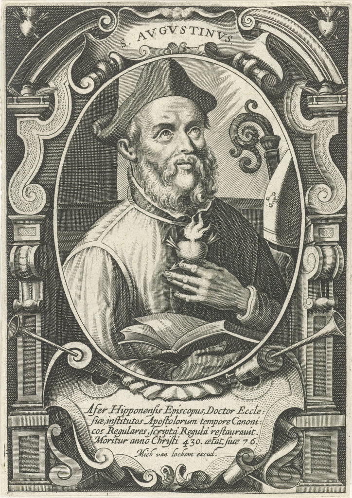 Detail of Portrait of St. Augustine by Michel van Lochom