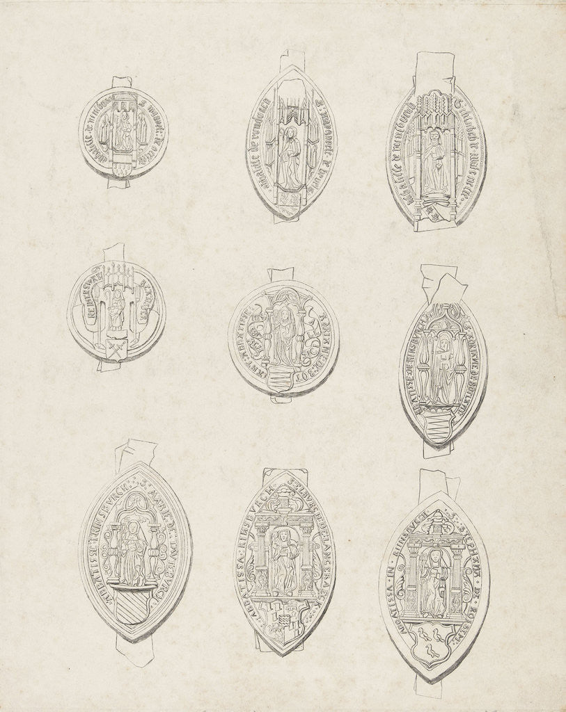 Detail of Nine stamps collection Six by J. Kuyper