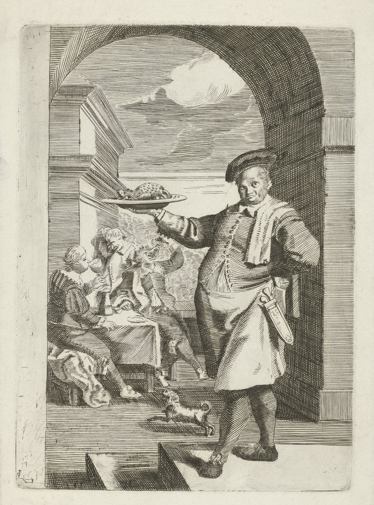 Detail of Cook at a drinking party by G.A. Karsen