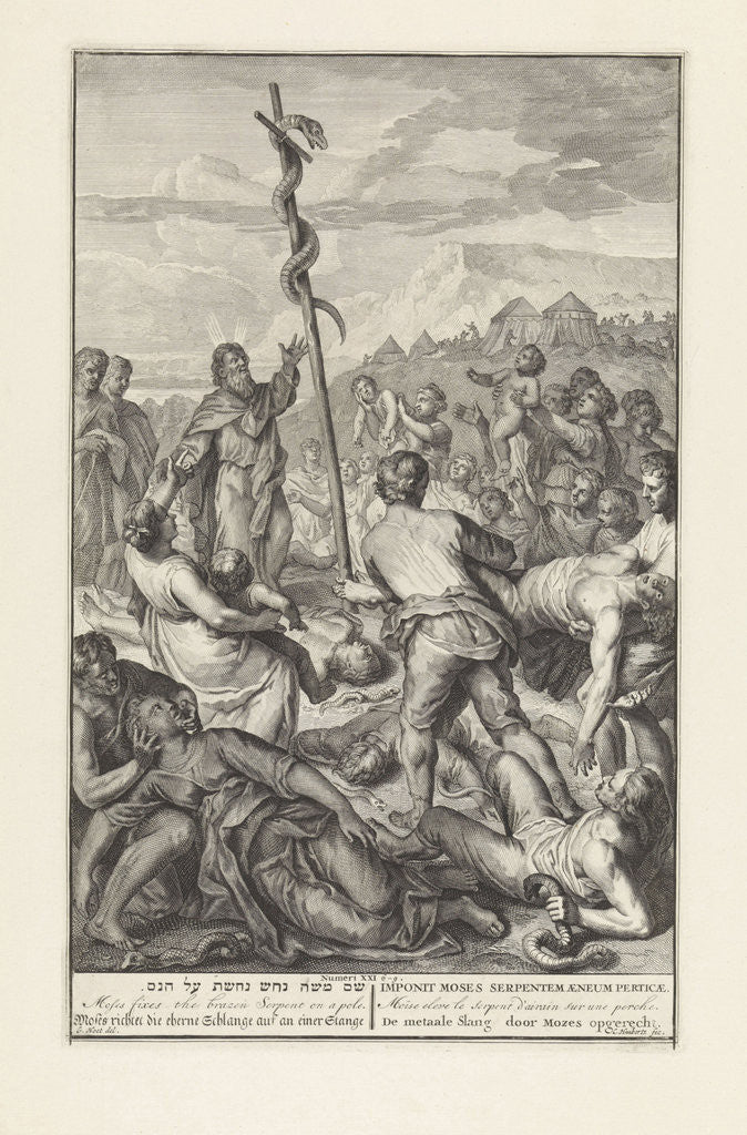 Detail of Moses and the Brazen Serpent by Cornelis Huyberts