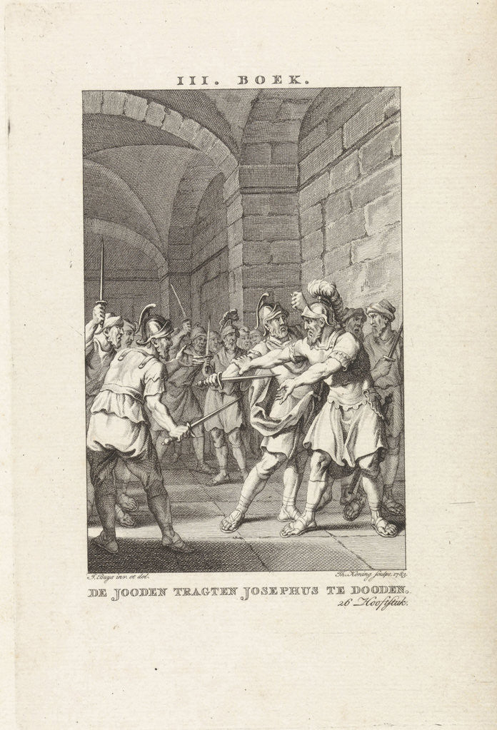 Detail of Josephus threatened with murder by Theodoor Koning