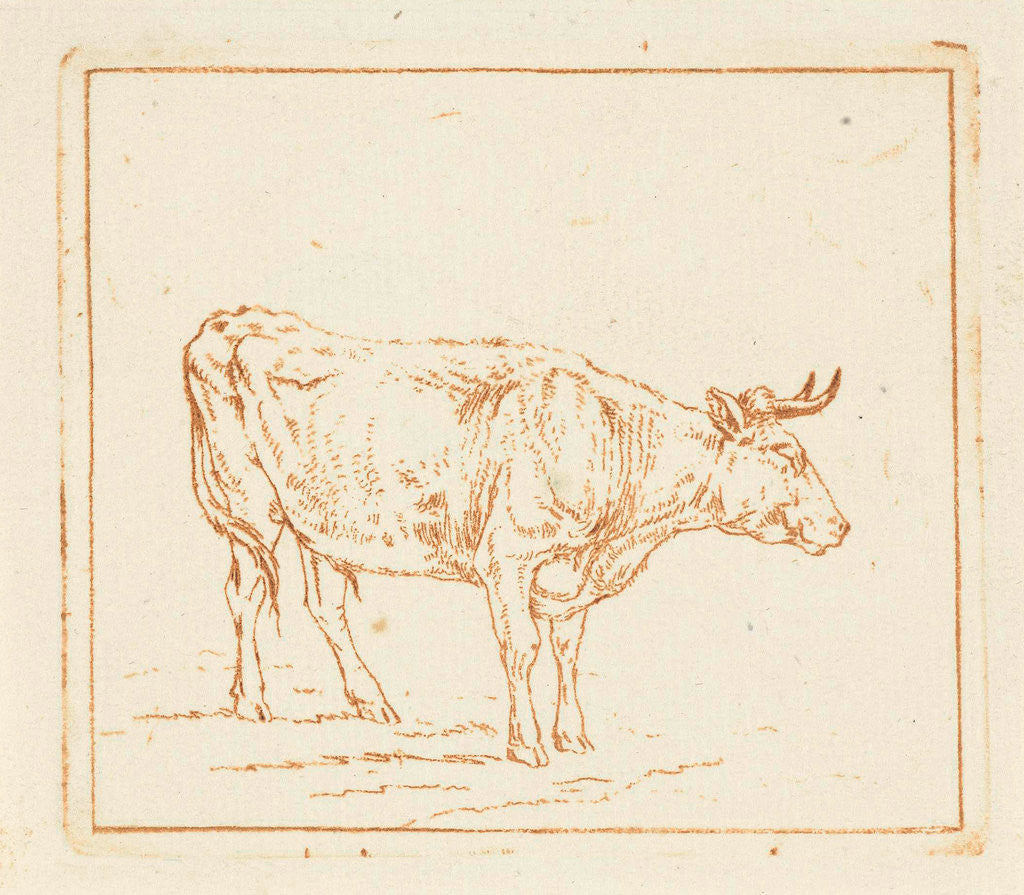 Detail of Bull standing by Ernst Willem Jan Bagelaar